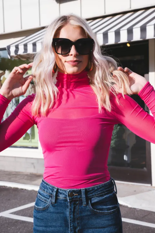 Lacey Layering Top, Hot Pink sold by North & Main Clothing Company