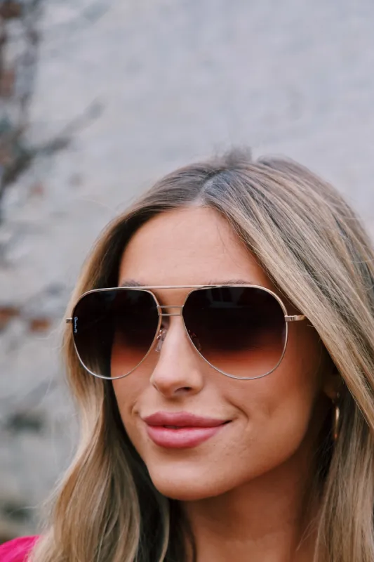 Transit Sunglasses, Gold/Brown Fade | Otra sold by North & Main Clothing Company