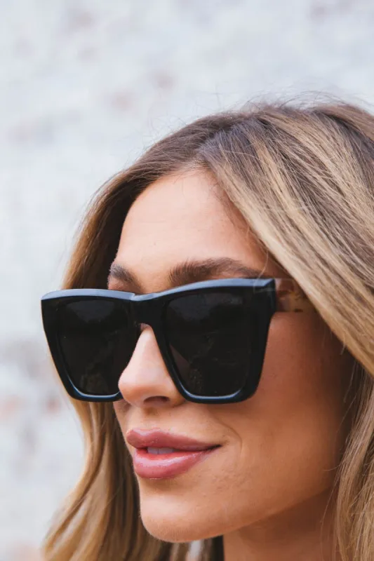 Ava Polarized Sunglasses, Black/Blonde Smoke | I-Sea sold by North & Main Clothing Company