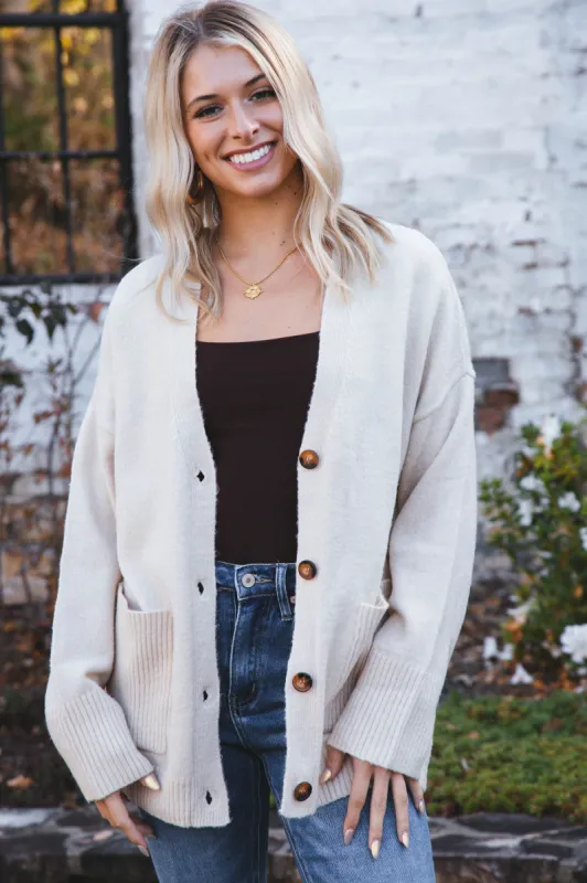 Long Winter Days Cardigan, Toasted Marshmallow | Sanctuary sold by North & Main Clothing Company
