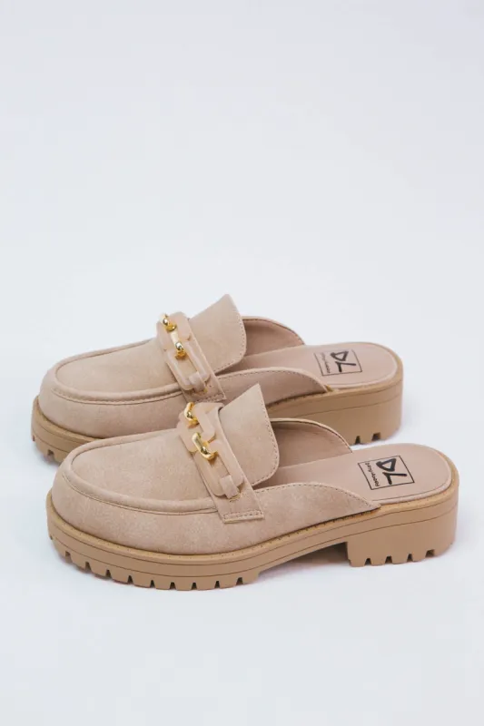 Vallor Buck Backless Loafer, Natural | Dirty Laundry sold by North & Main Clothing Company