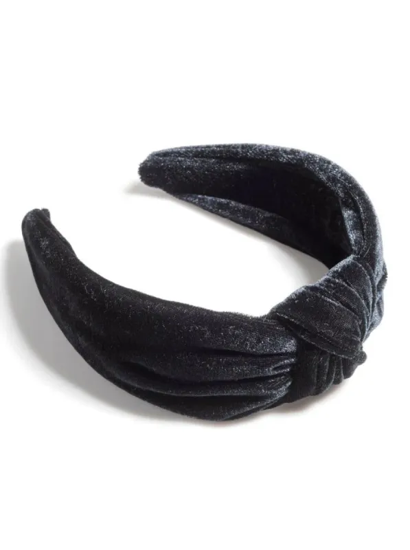 Knotted Velvet Headband, Black sold by North & Main Clothing Company
