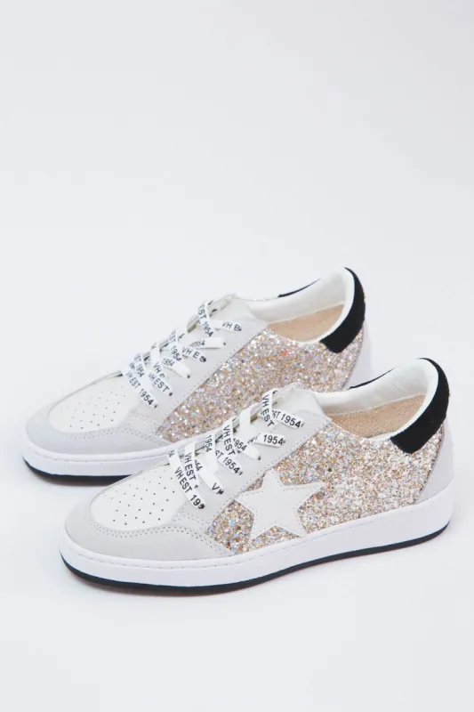 Kristen Sparkle Sneaker, Grey/Glitter | Vintage Havana sold by North & Main Clothing Company