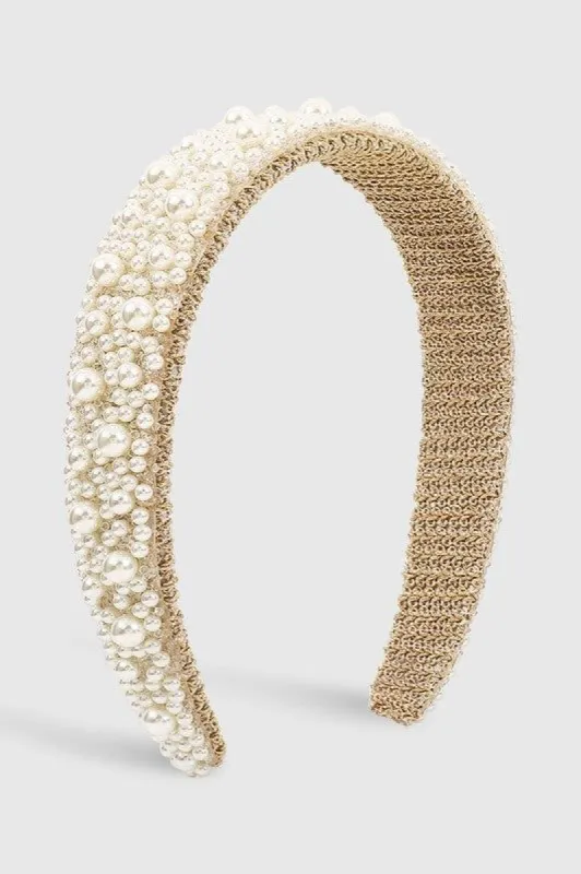 Juliet Pearl Headband, Pearl/Gold made by North & Main Clothing Company