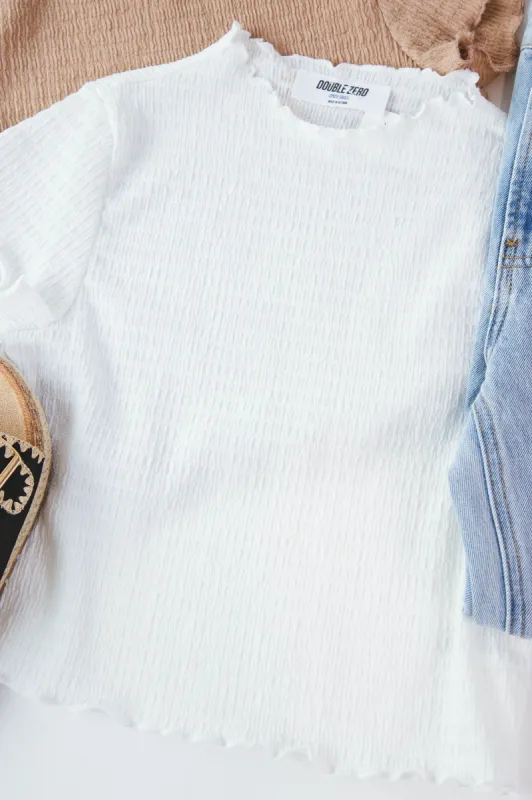 Oakley Lettuce Hem Crop Top, Off White made by HYFVE