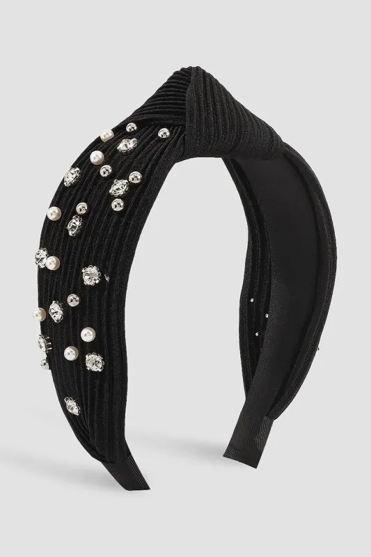 Bernice Rhinestone Pearl Headband, Black sold by North & Main Clothing Company