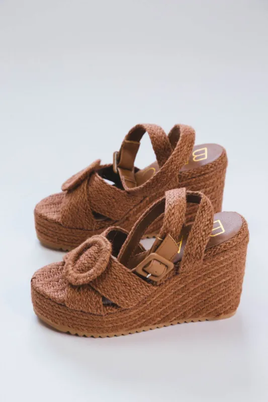 Kai Raffia Wedge Sandal, Terracotta | Beach by Matisse sold by North & Main Clothing Company