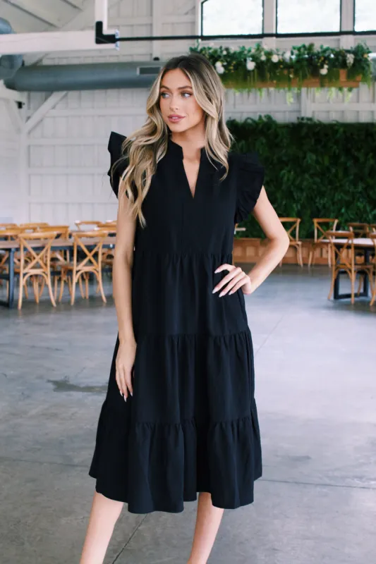 Ivy Moon Midi Dress, Black | Extended Sizes sold by North & Main Clothing Company