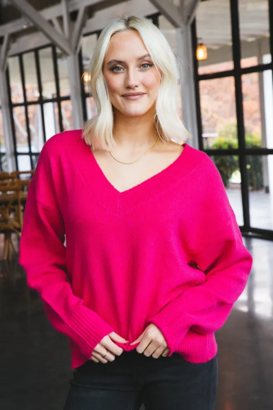 Easy Breezy Pullover Sweater, Flash Pink | Sanctuary sold by North & Main Clothing Company