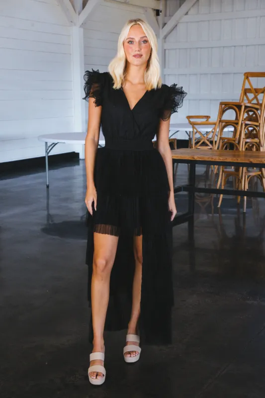 FLORA TULLE DRESS BLACK | Parallel