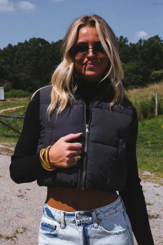 Ready To Roll Puffer Vest, Black sold by North & Main Clothing Company