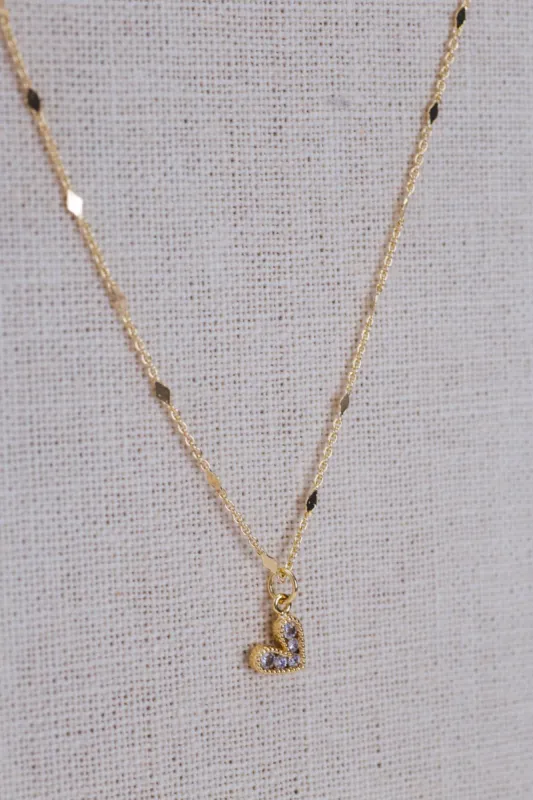 Full Heart Necklace, Gold sold by North & Main Clothing Company