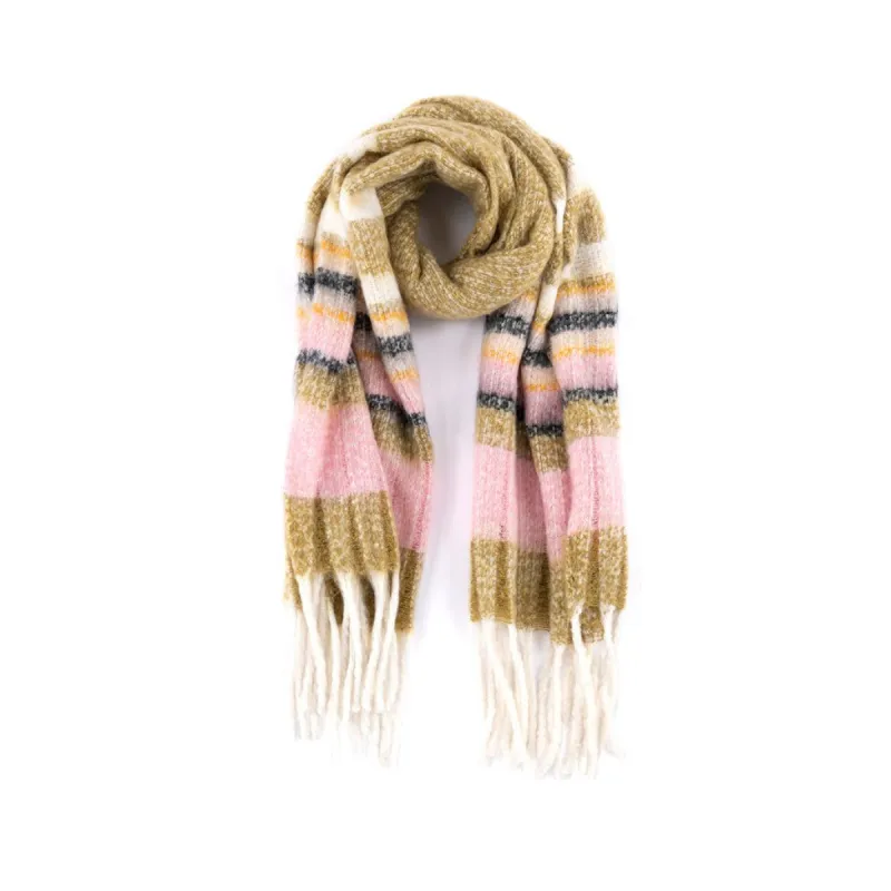 Rowan Striped Scarf, Sage sold by North & Main Clothing Company