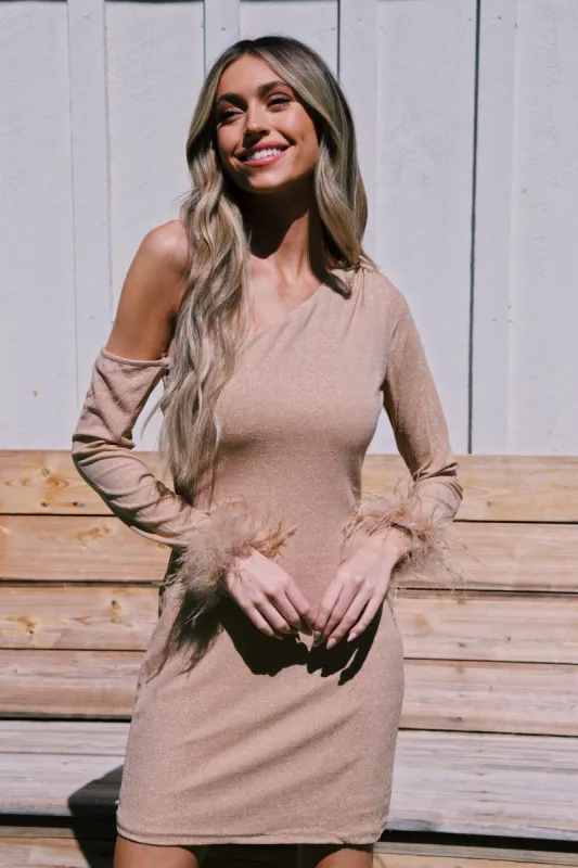 Pop The Bubbly Mini Dress, Champagne sold by North & Main Clothing Company