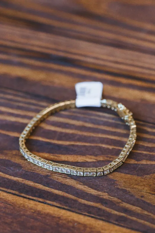Regina Tennis Bracelet, Gold | BRACHA sold by North & Main Clothing Company