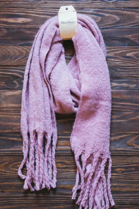 Chalonda Chunky Knit Scarf, Pink sold by North & Main Clothing Company
