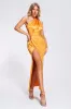 Dora One Shoulder Satin Midi Dress, M sold by Bella Barnett