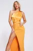 Dora One Shoulder Satin Midi Dress, M sold by Bella Barnett