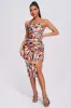 Split One Shoulder Printed Midi Dress, XS sold by Bella Barnett