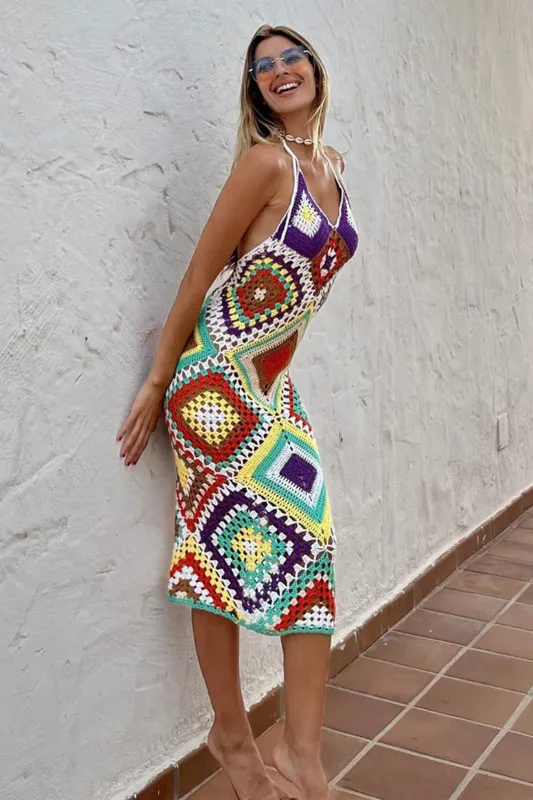 Bohemia Weave Bodycon Maxi Dress, S sold by Bella Barnett