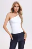 Edith One shoulder Top - White, S sold by Bella Barnett