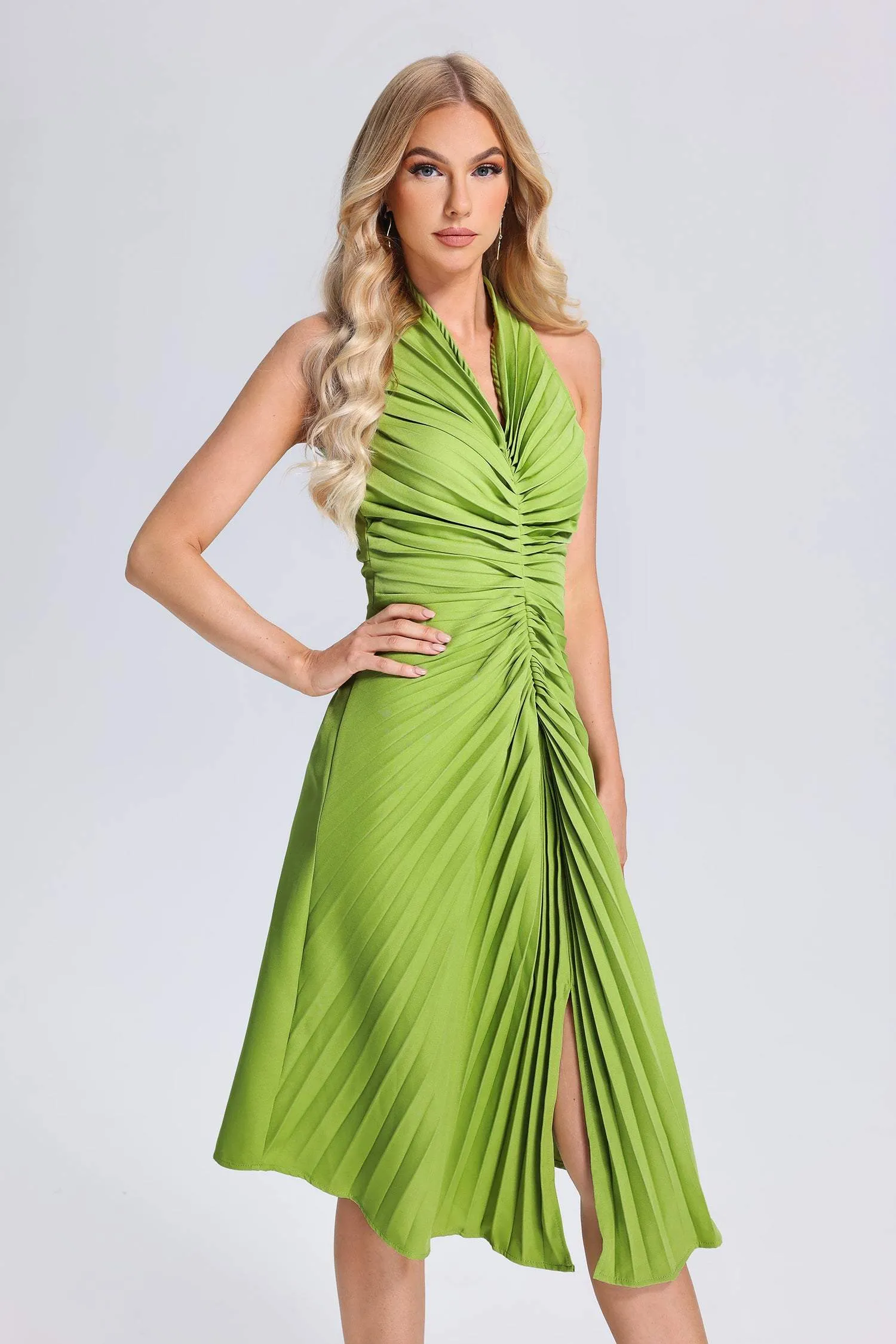 Loran Pleated Midi Dress, S sold by Bella Barnett product image thumbnail 2