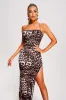 Talia Leopard Halter Slit Maxi Dress, M sold by Bella Barnett