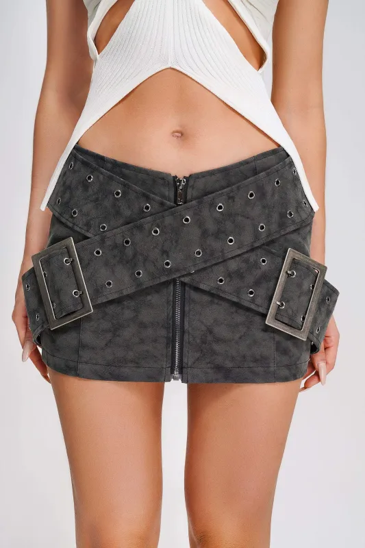 Cheyann Cross Belt Skirt, L sold by Bella Barnett