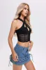 Jane Crossneck Mesh Top, S sold by Bella Barnett