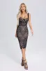 Sagako Halter Lace Midi Dress - Black, S sold by Bella Barnett