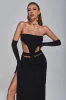 Amalea Cutout Slit Midi Dress, M sold by Bella Barnett