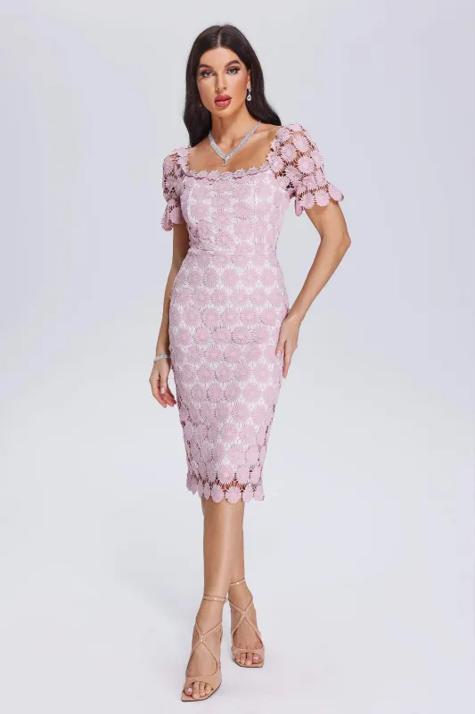 Ensley Lace Midi Dress, S sold by Bella Barnett