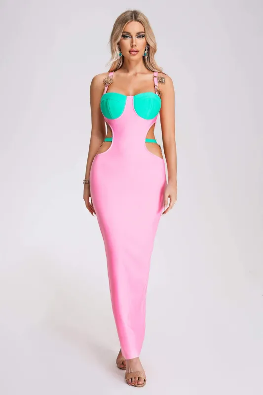 Quiyana Cutout Bandage Maxi Dress, S sold by Bella Barnett