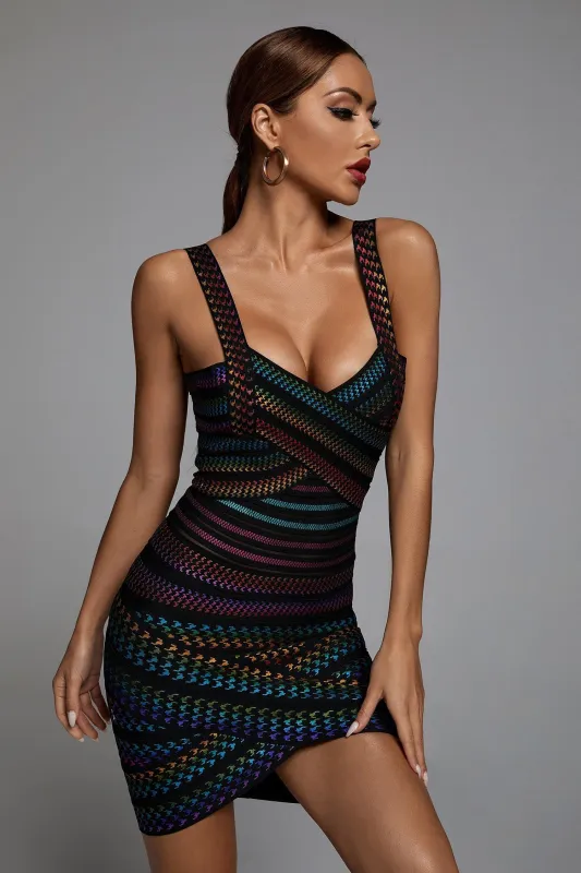 Rainbow Bandage Dress, XXL sold by Bella Barnett