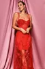 Rogo Lace Maxi Bandage Dress - Red, M sold by Bella Barnett