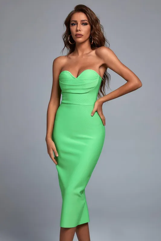 Salimi Midi Bandage Dress - Green, XL sold by Bella Barnett