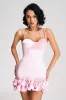 Fennel Satin Mini Dress - Pink, S sold by Bella Barnett