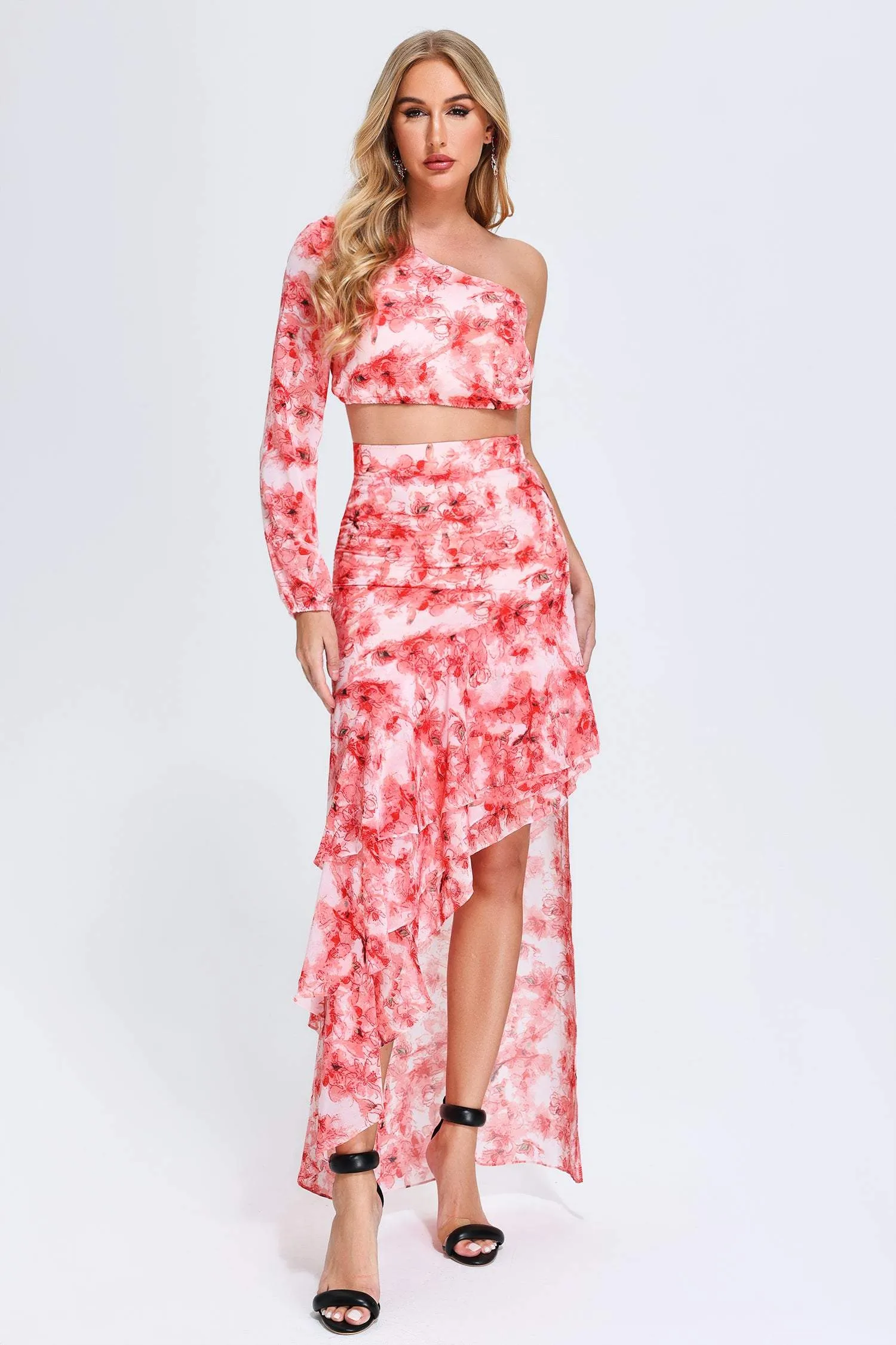 Rilea One Shoulder Printed Set, S sold by Bella Barnett