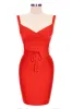 Strap Belt Sashes Bandage Bodycon Dress - Red, L sold by Bella Barnett