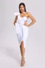 Spak One Shoulder Midi Dress - White, S sold by Bella Barnett