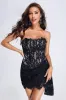 Rosel Asymmetric Lace Mini Dress, S sold by Bella Barnett