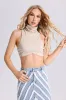 Leonie High-Collar Short Top, L sold by Bella Barnett