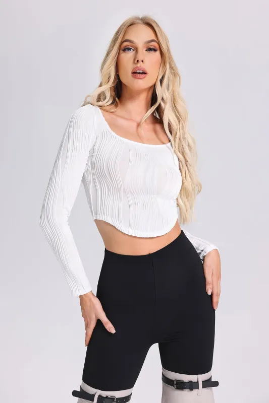 Johanne Wave Stripe Top, L sold by Bella Barnett