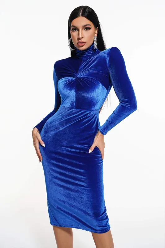 Corsetted Velvet Midi Dress, XS sold by Bella Barnett