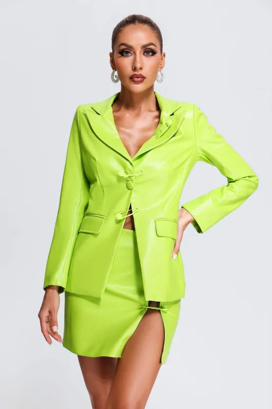 Leather Blazer Set, S made by Bella Barnett
