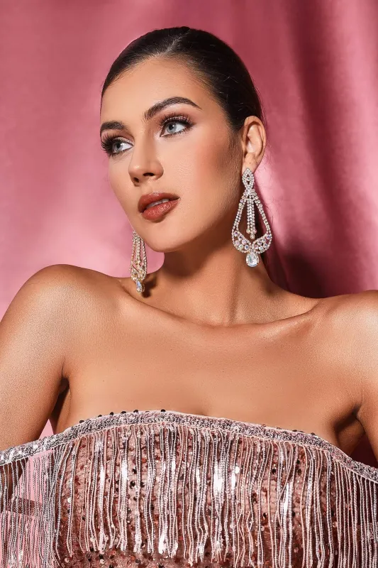 Bernice Diamonate Earrings - Gold made by Bella Barnett