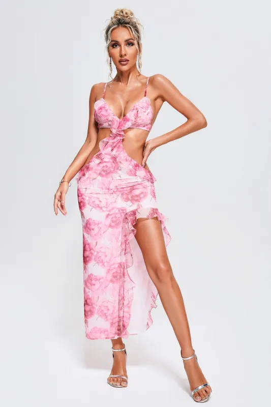 Mikea Floral Midi Dress, L sold by Bella Barnett
