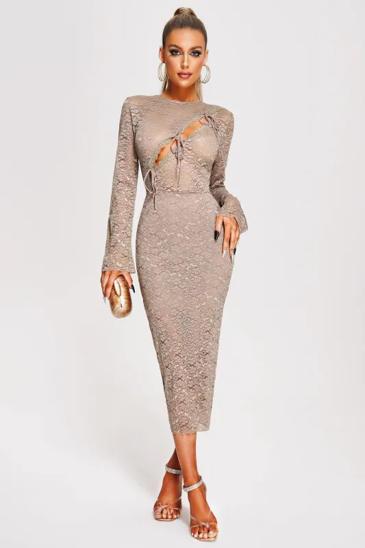 Derza Cutout Sequin Midi  Dress, M sold by Bella Barnett