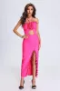 Lori Halter Midi Bandage Dress - Pink, S sold by Bella Barnett