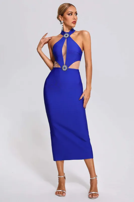 Jenny Diamonate Midi Bandage Dress, L sold by Bella Barnett